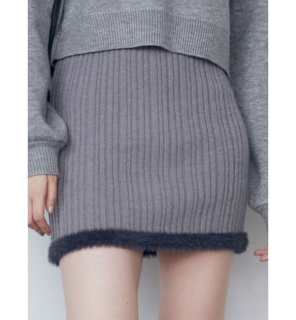 EMODA「シャギーエッジミニマルスカート」|スカート|
