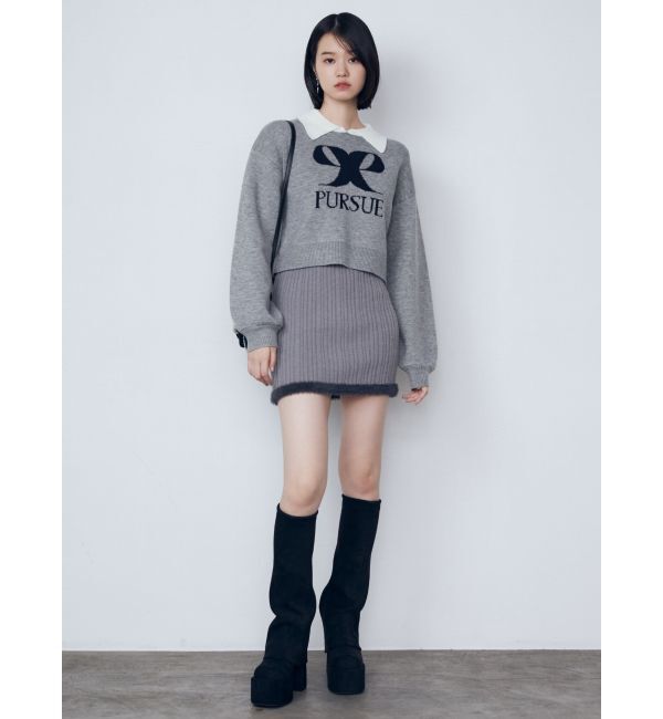 EMODA「シャギーエッジミニマルスカート」|スカート|