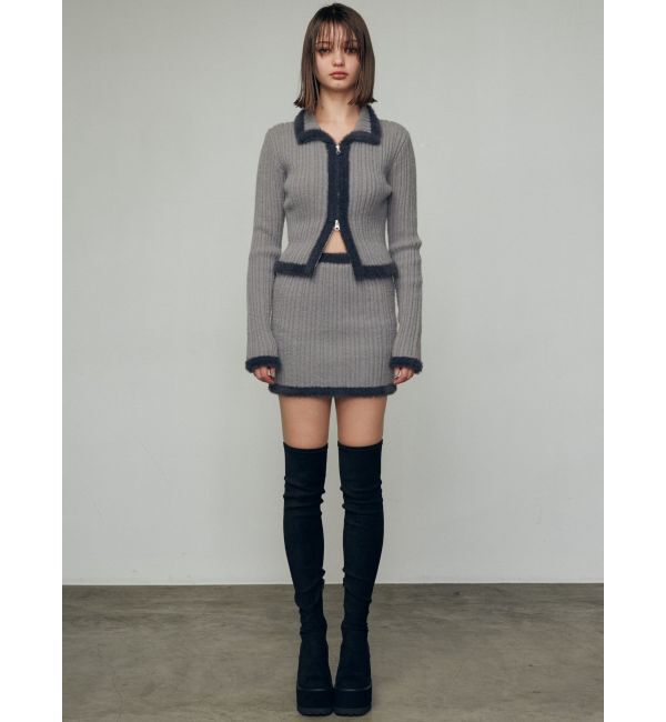 EMODA「シャギーエッジミニマルスカート」|スカート|