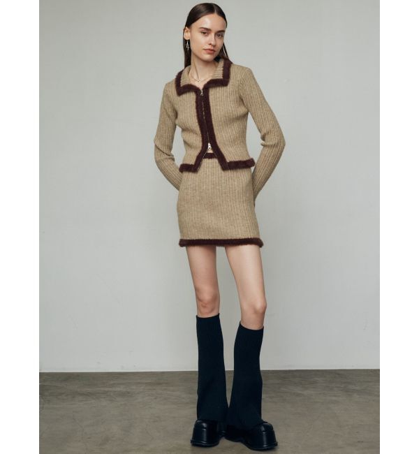 EMODA「シャギーエッジミニマルスカート」|スカート|