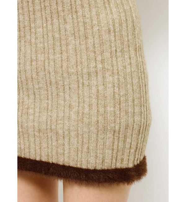 EMODA「シャギーエッジミニマルスカート」|スカート|