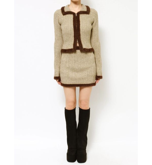 EMODA「シャギーエッジミニマルスカート」|スカート|