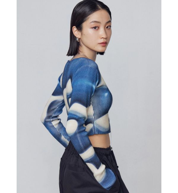 EMODA「フロントレースアップフィットニット」|ニット・セーター|