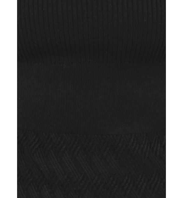 MERCURYDUO「バイカラーシースルーヘムニットワンピース」|ワンピース|