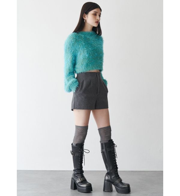 MURUA「レースアップベルトロングブーツ」|ロングブーツ|