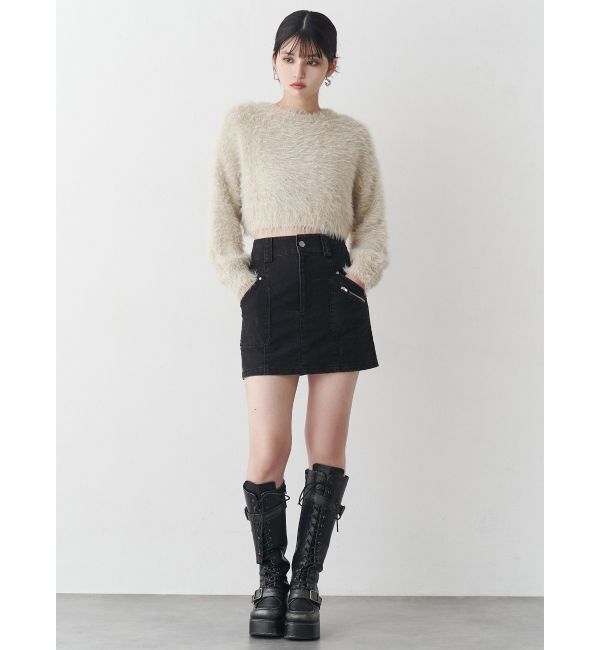 MURUA「レースアップベルトロングブーツ」|ロングブーツ|