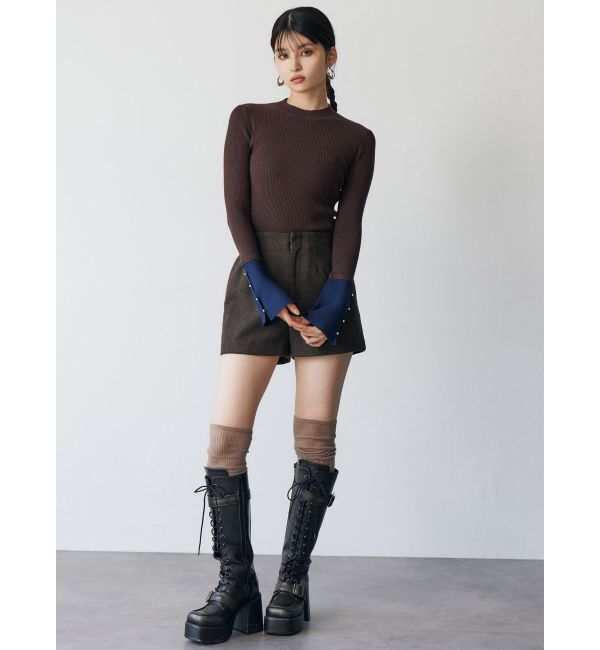 MURUA「レースアップベルトロングブーツ」|ロングブーツ|