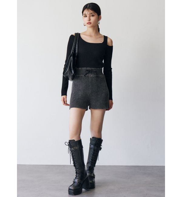 MURUA「レースアップベルトロングブーツ」|ロングブーツ|