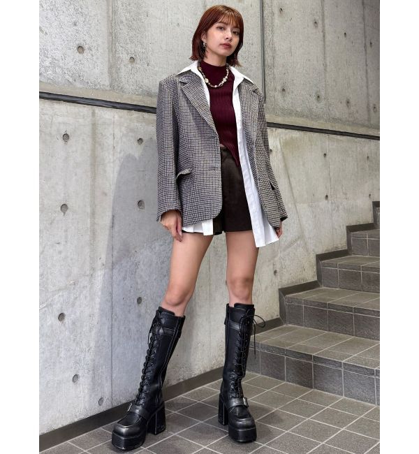 MURUA「レースアップベルトロングブーツ」|ロングブーツ|