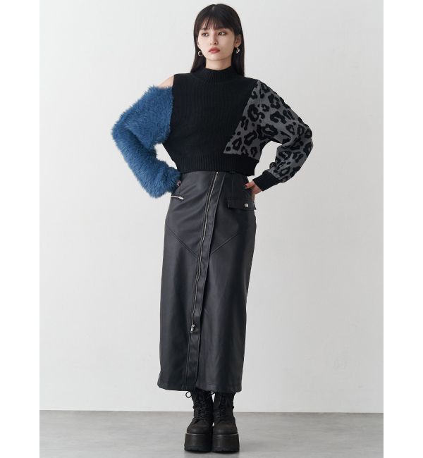 MURUA「プラットフォームレースアップブーツ」|ロングブーツ|