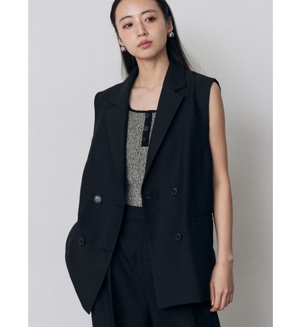 MURUA「メッシュダブルジレ【セットアップ着用可】」|ベスト・ジレ|ブラック