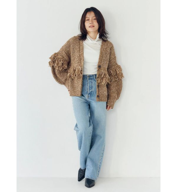 Ungrid「フリンジデザインニットカーディガン」|カーディガン|