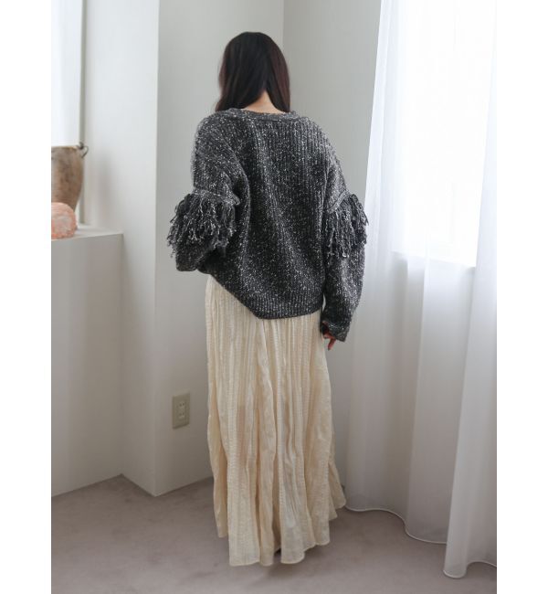 Ungrid「フリンジデザインニットカーディガン」|カーディガン|