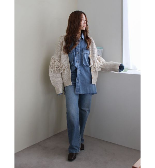 Ungrid「フリンジデザインニットカーディガン」|カーディガン|