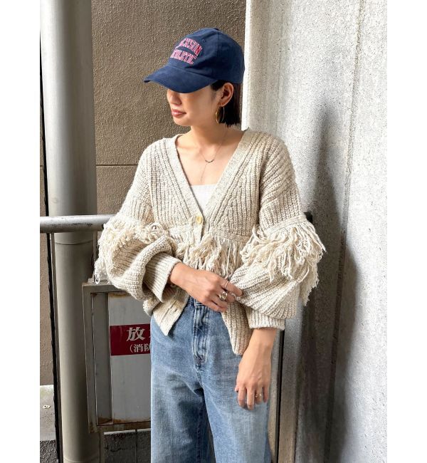 Ungrid「フリンジデザインニットカーディガン」|カーディガン|