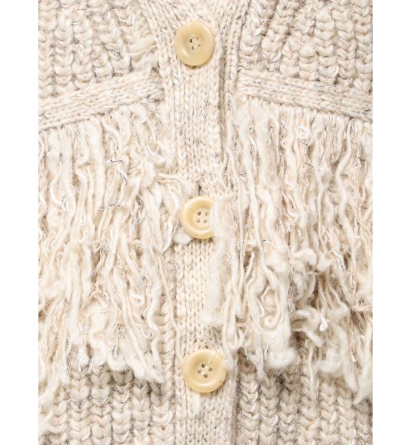 Ungrid「フリンジデザインニットカーディガン」|カーディガン|