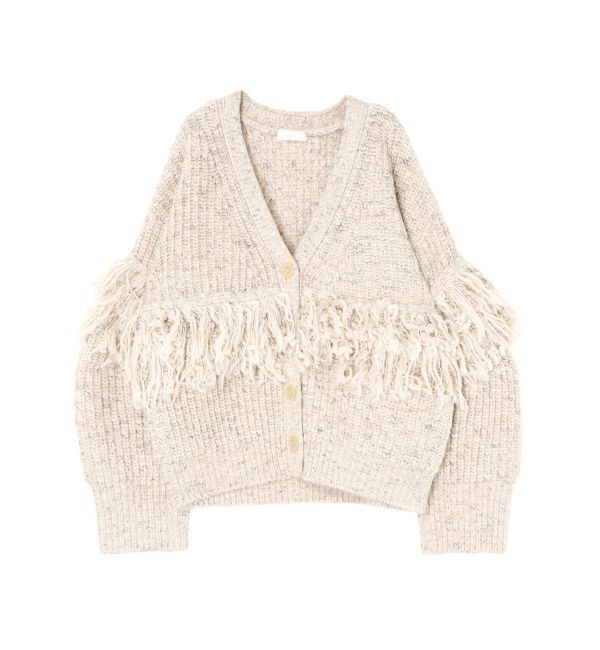 Ungrid「フリンジデザインニットカーディガン」|カーディガン|