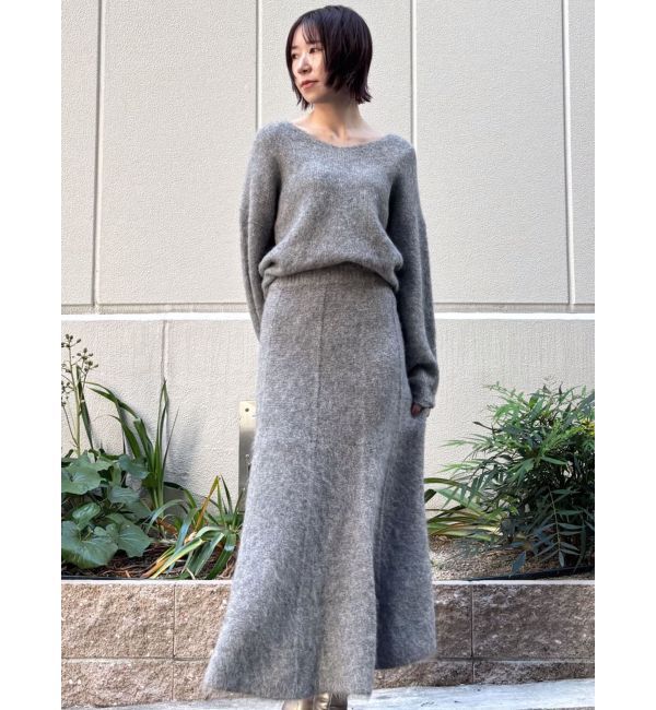 LAGUNAMOON「アルパカシャギーニットナローフレアスカート」|スカート|