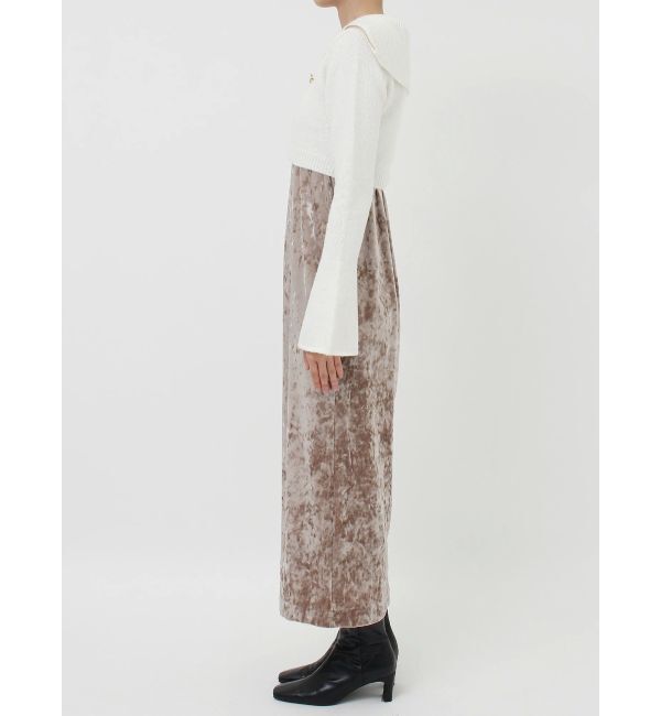 LAGUNAMOON「ショートZIPカーデセットベロアワンピース」|ワンピース|