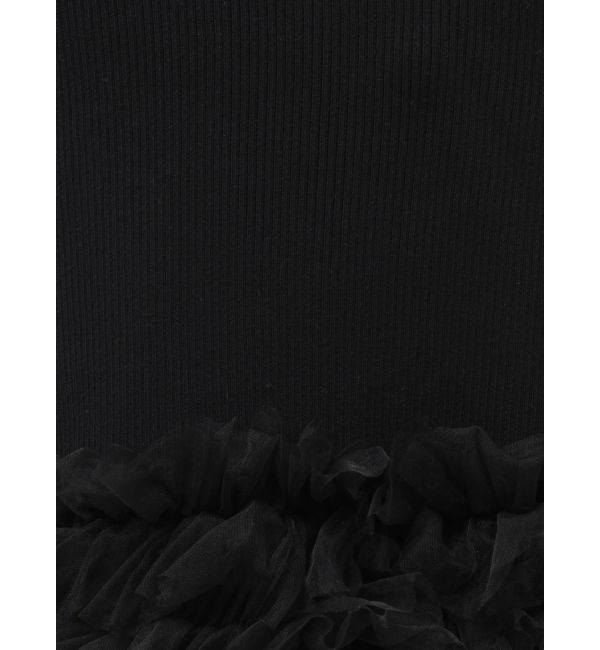 LAGUNAMOON「LADYリブニットチュールドレス」|ワンピース|