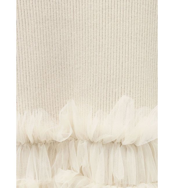 LAGUNAMOON「LADYリブニットチュールドレス」|ワンピース|