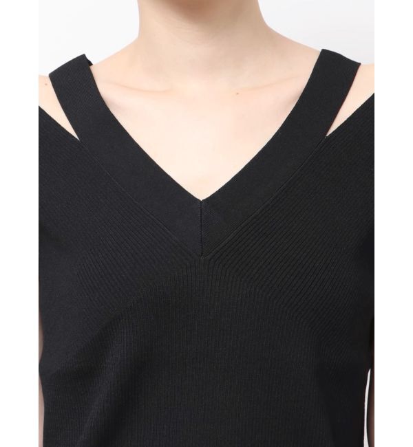 LAGUNAMOON「ダブルVネックニットプルオーバー」|ニット・セーター|