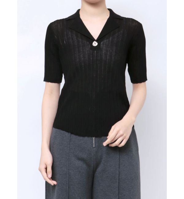 LAGUNAMOON「シアーカラーネックシニットプルオーバー」|ニット・セーター|