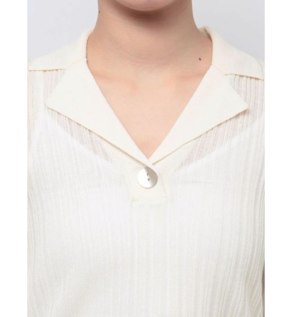 LAGUNAMOON「シアーカラーネックシニットプルオーバー」|ニット・セーター|