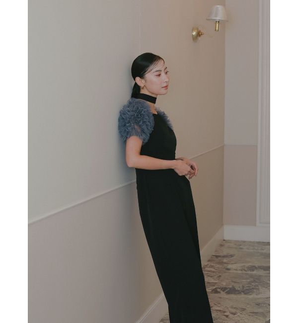 LAGUNAMOON「【ソンイさんコラボ】LADYチュールショルダーパンツドレス」|ドレス|