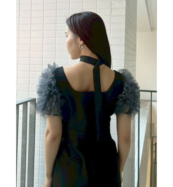 LAGUNAMOON「【ソンイさんコラボ】LADYチュールショルダーパンツドレス」|ドレス|