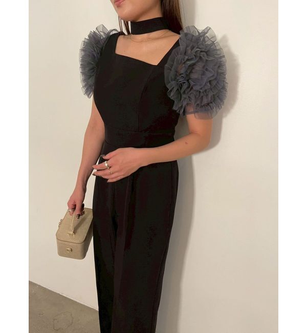 LAGUNAMOON「【ソンイさんコラボ】LADYチュールショルダーパンツドレス」|ドレス|