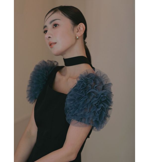 LAGUNAMOON「【ソンイさんコラボ】LADYチュールショルダーパンツドレス」|ドレス|