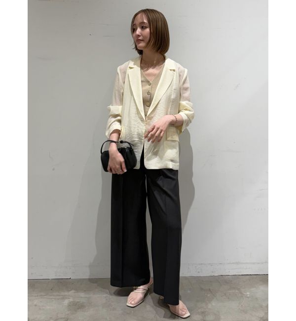 LAGUNAMOON「シェルボタンシアージャケット」|テーラードジャケット|