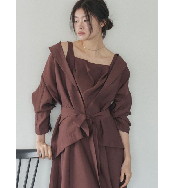 LAGUNAMOON「シェルボタンシアージャケット」|テーラードジャケット|ブラウン