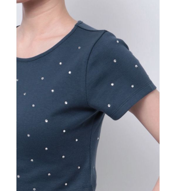 EVRIS「ラインストーンコンパクトＴシャツ」|Tシャツ・カットソー|