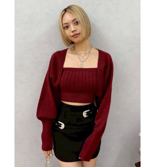 EVRIS「ビジューアンサンブルニットトップス」|ニット・セーター|