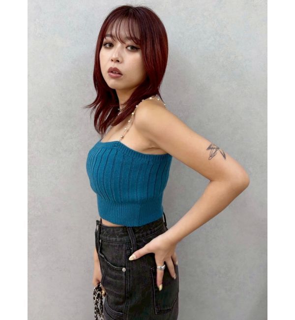 EVRIS「ビジューアンサンブルニットトップス」|ニット・セーター|