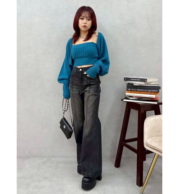 EVRIS「ビジューアンサンブルニットトップス」|ニット・セーター|