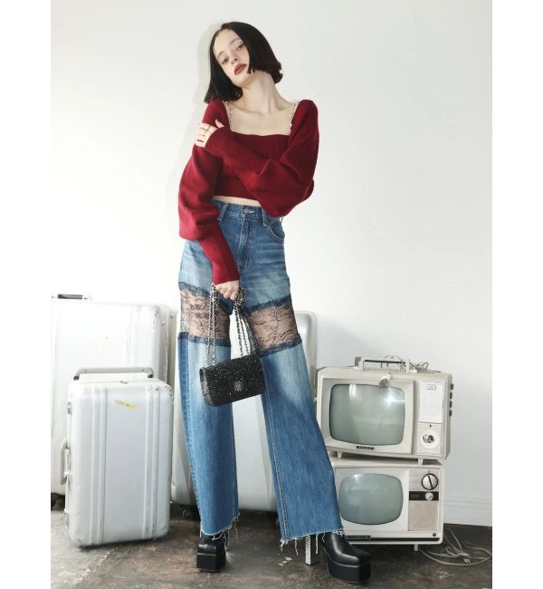 EVRIS「ビジューアンサンブルニットトップス」|ニット・セーター|