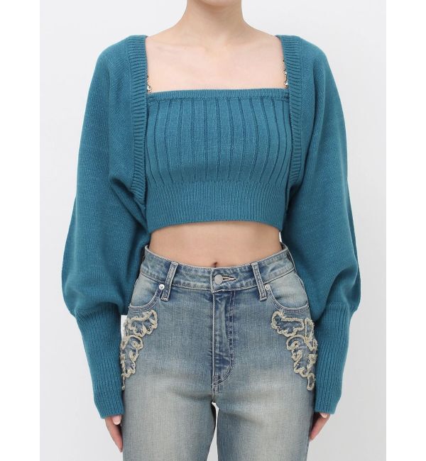 EVRIS「ビジューアンサンブルニットトップス」|ニット・セーター|