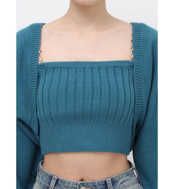 EVRIS「ビジューアンサンブルニットトップス」|ニット・セーター|