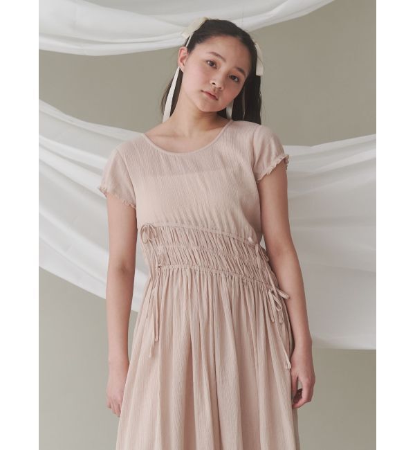 merry jenny「ギャザーギャザーパフロングワンピース」|ワンピース|