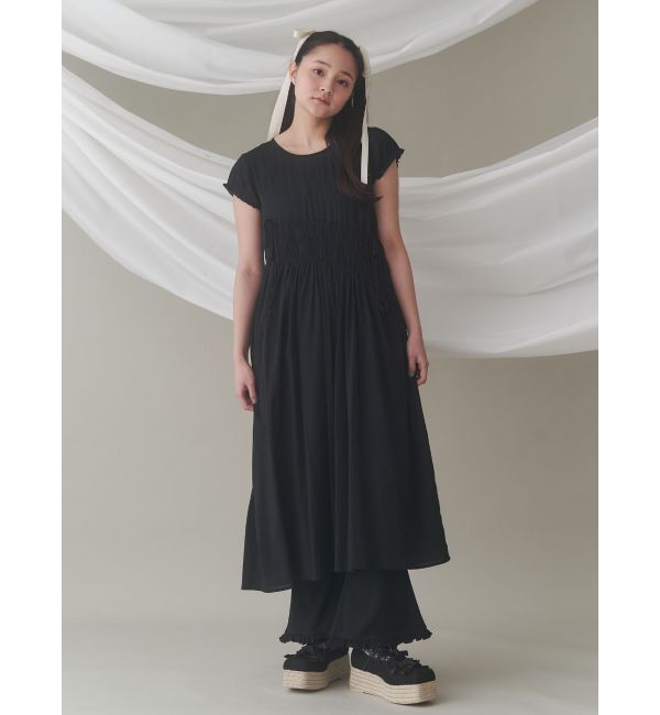 merry jenny「ギャザーギャザーパフロングワンピース」|ワンピース|