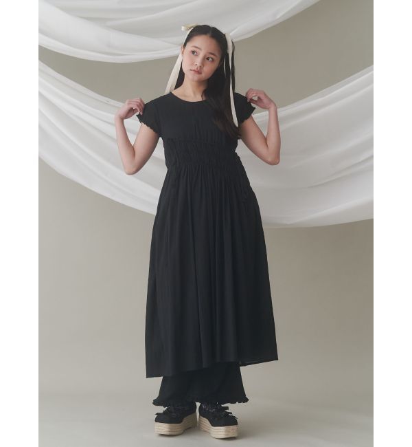 merry jenny「ギャザーギャザーパフロングワンピース」|ワンピース|