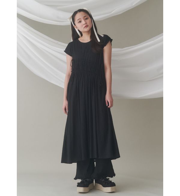 merry jenny「ギャザーギャザーパフロングワンピース」|ワンピース|