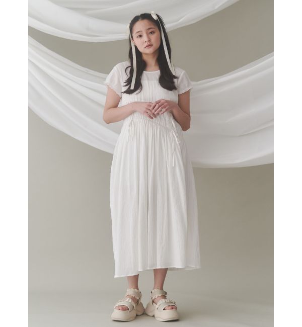 merry jenny「ギャザーギャザーパフロングワンピース」|ワンピース|