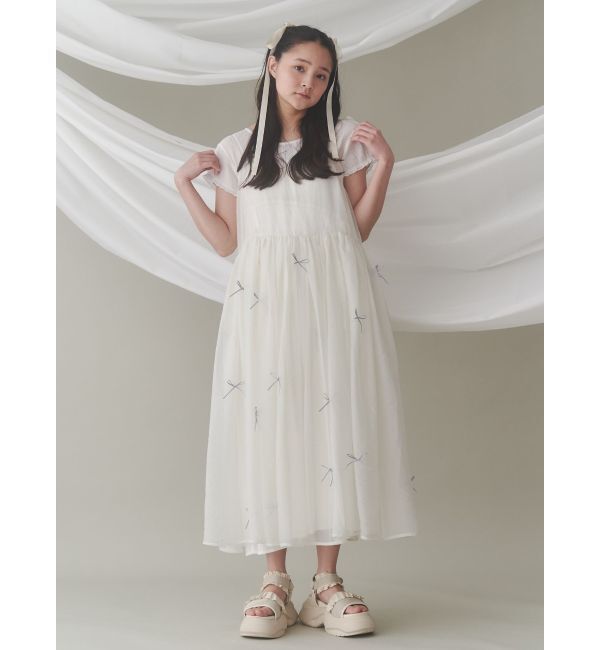 merry jenny「ギャザーギャザーパフロングワンピース」|ワンピース|