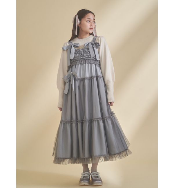 merry jenny「チュールリボンキャミワンピース」|ワンピース|