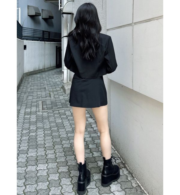 GYDA「ウエストデザインスカートライクショートパンツ【SETUP着用可】」|スカート|