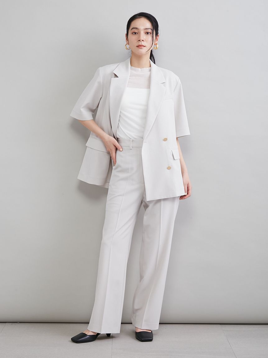 Mila Owen「ウールテンセルハーフスリーブシアーＴ」|Tシャツ・カットソー|